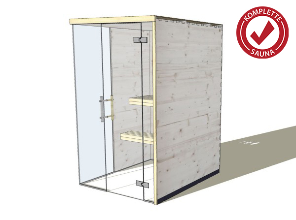 Sauna Fichte S1 Ecke links